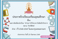ผลการคัดเลือกนักเรียน “สำรอง”เข้าโครงการโอลิมปิกวิชาการ  สอวน. วิชาฟิสิกส์  ค่าย 1 ปี 2568-2569